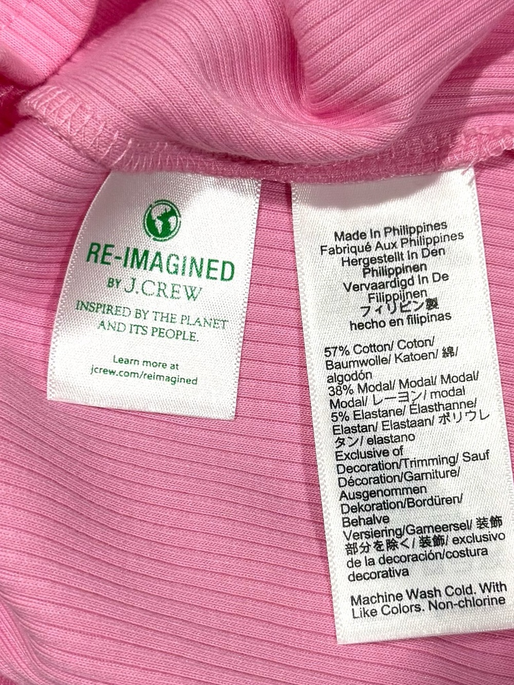 NWT J. Crew Bright Pink Ribbed Tank with Ruffle Straps - Picture 5 of 5